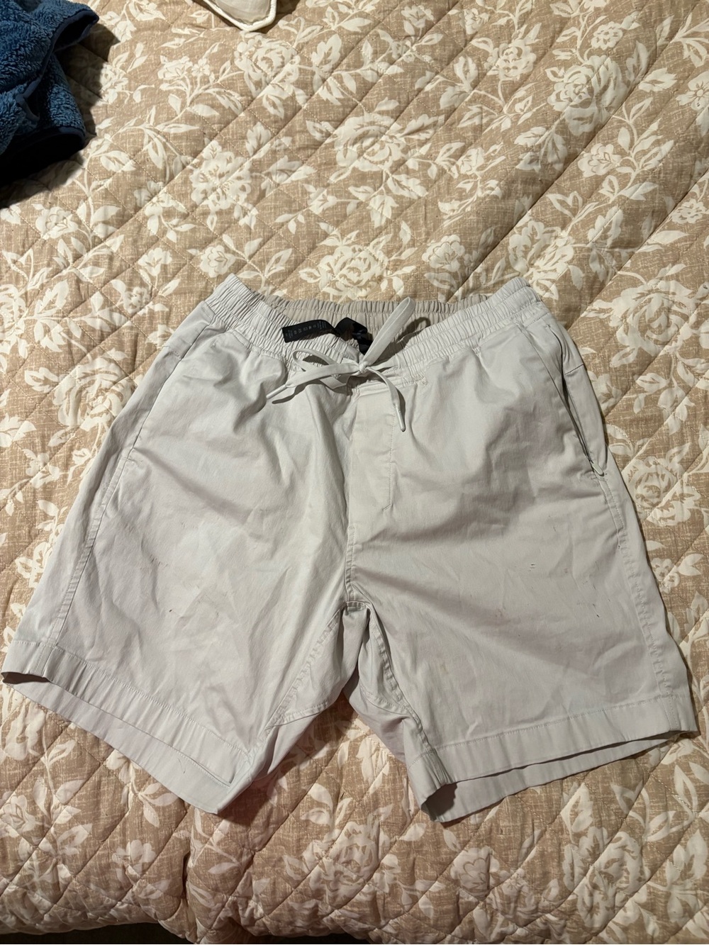 Men's Khaki Drawstring Casual Shorts